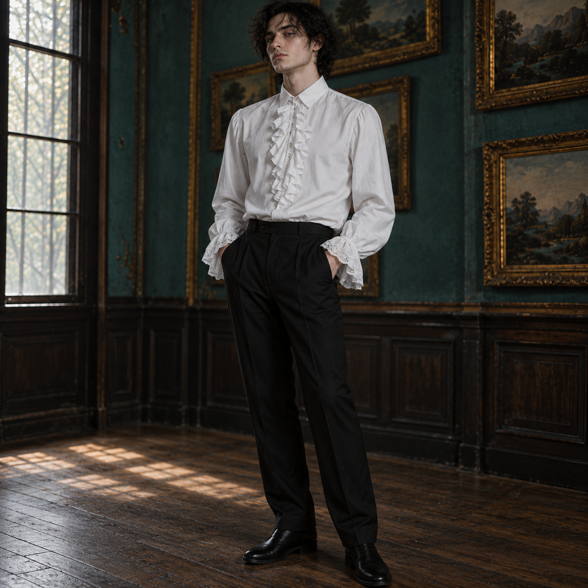 Men’s & Women’s Ruffled Poet Shirt | Gothic Victorian Blouse