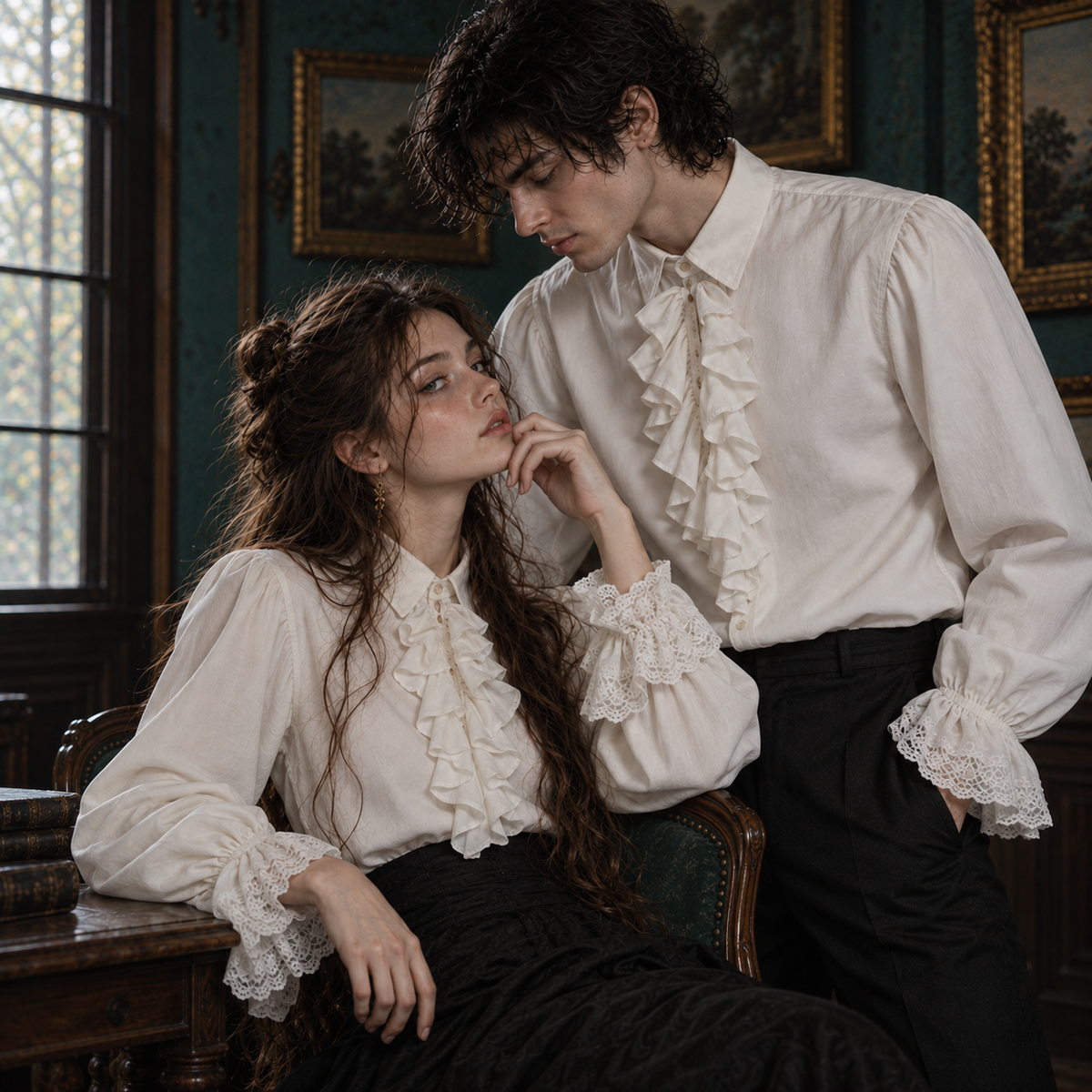 Men’s & Women’s Ruffled Poet Shirt | Gothic Victorian Blouse