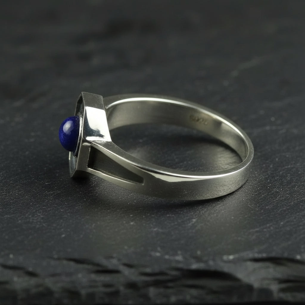 Vampire Diaries 925 Sterling Silver Klaus Mickelson Lapis Lazuli Daylight Ring - The Vampire Diaries -