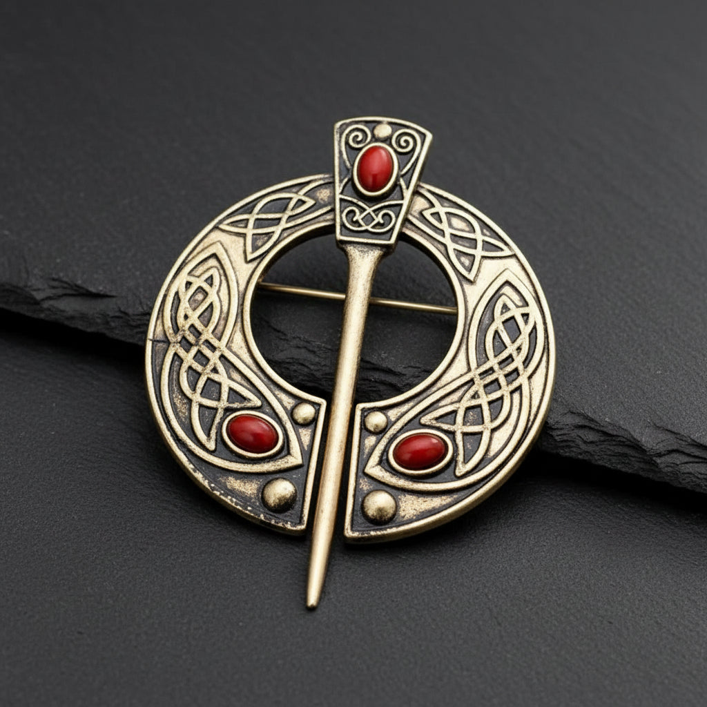 Women's Viking Celtic Knot Medieval Renaissance Shawl Pin Brooch