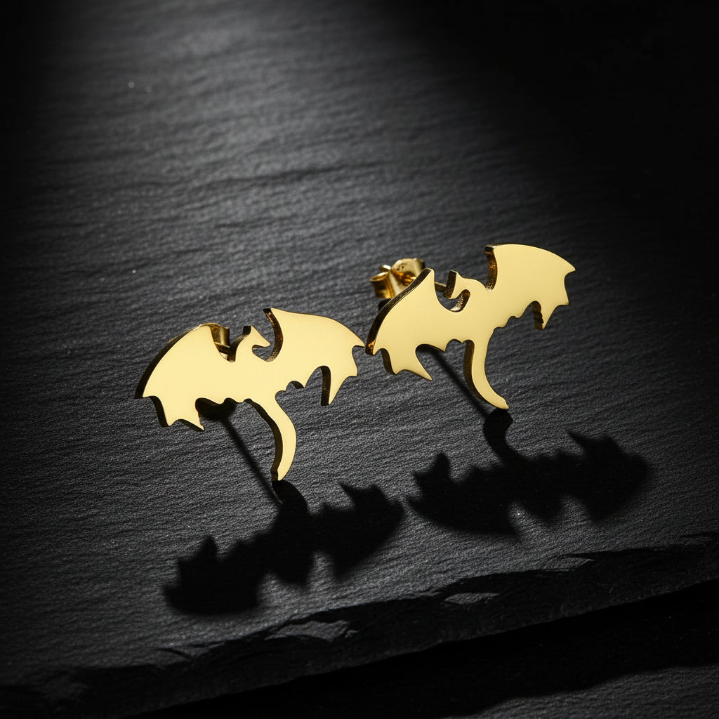 Fourth Wing Inspired Stainless Steel Mythical Dragon Unisex Stud Earrings - Lovez Aqua© -