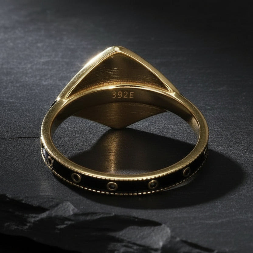 Dark Souls Game Series Ring of Favor 925 Sterling Silver Retro Gold Plated Ring - Lovez Aqua© -