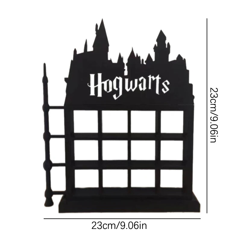 Harry Potter Funko Pop Rustic Dark Gray Wooden Collectible Figures Display Case
