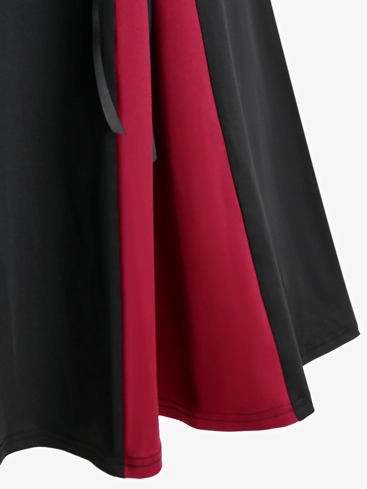 Victorian Gothic Women's Lace-Up A-Line Skirt with Elegant Godet Panels