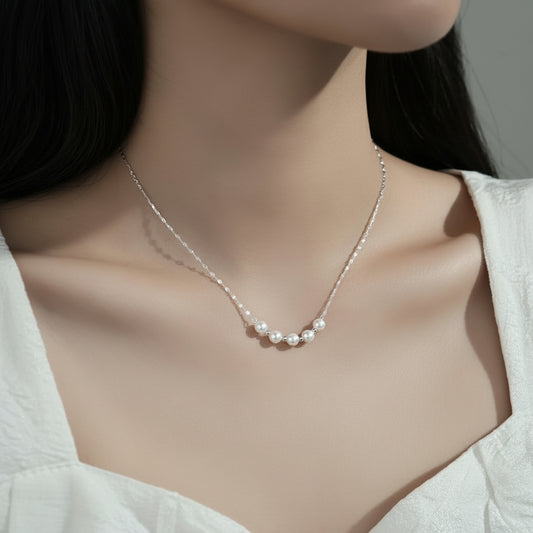 925 Sterling Silver Women’s Vintage Fine Pearl Necklace