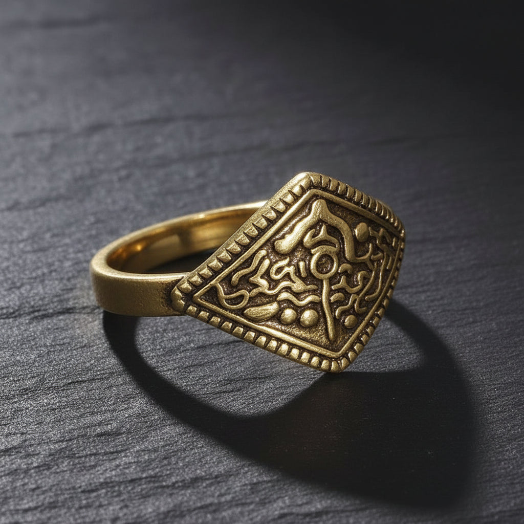 Dark Souls Game Series Ring of Favor 925 Sterling Silver Retro Gold Plated Ring - Lovez Aqua© -
