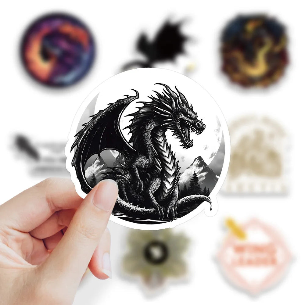 10/50Pcs Fourth Wing Rebecca Yarros Basgiath War College Dragon Stickers - Lovez Aqua© -