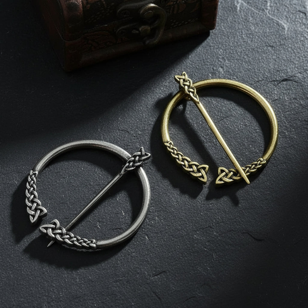 Women's Viking Celtic Knot Medieval Renaissance Shawl Pin Brooch