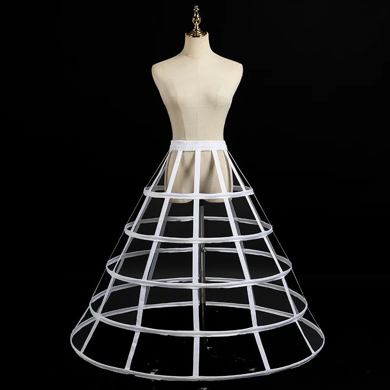Victorian Cage 5 Hooped Pannier Underskirt Crinoline Petticoat for Ball Gowns