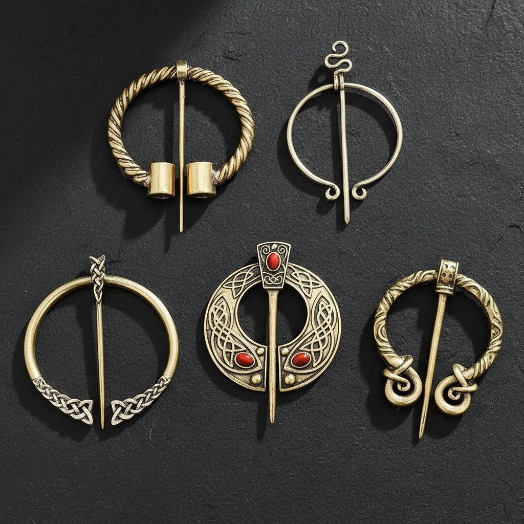 Women's Viking Celtic Knot Medieval Renaissance Shawl Pin Brooch