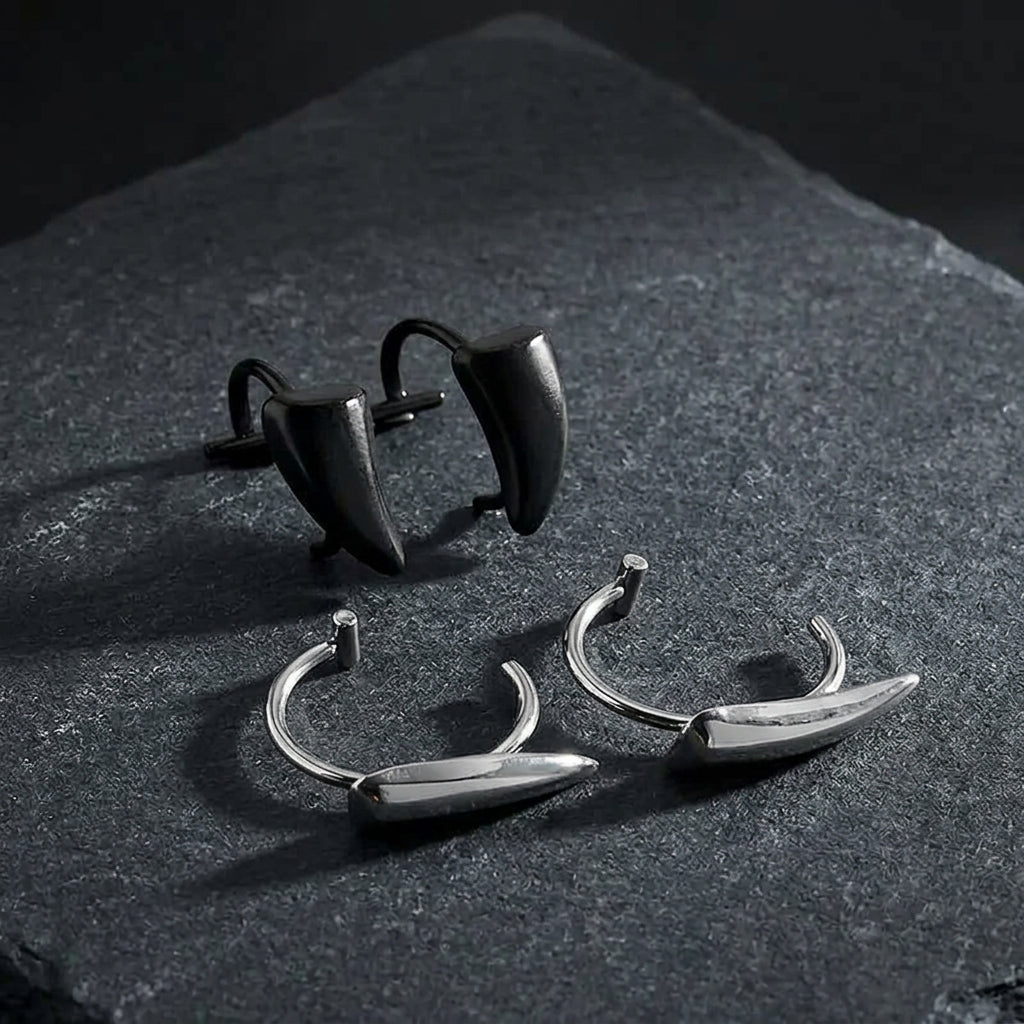 vampire fang lip ring, non piercing lip ring, fake snake bites, gothic lip cuff, fake lip piercing, vampire lip jewelry, black lip ring, silver lip ring, stainless steel lip cuff, gothic body jewelry, non piercing labret, snake bite lip jewelry, vampire accessories, Halloween lip jewelry, alternative fashion jewelry, punk lip cuff, fake fang piercing, gothic makeup accessory
