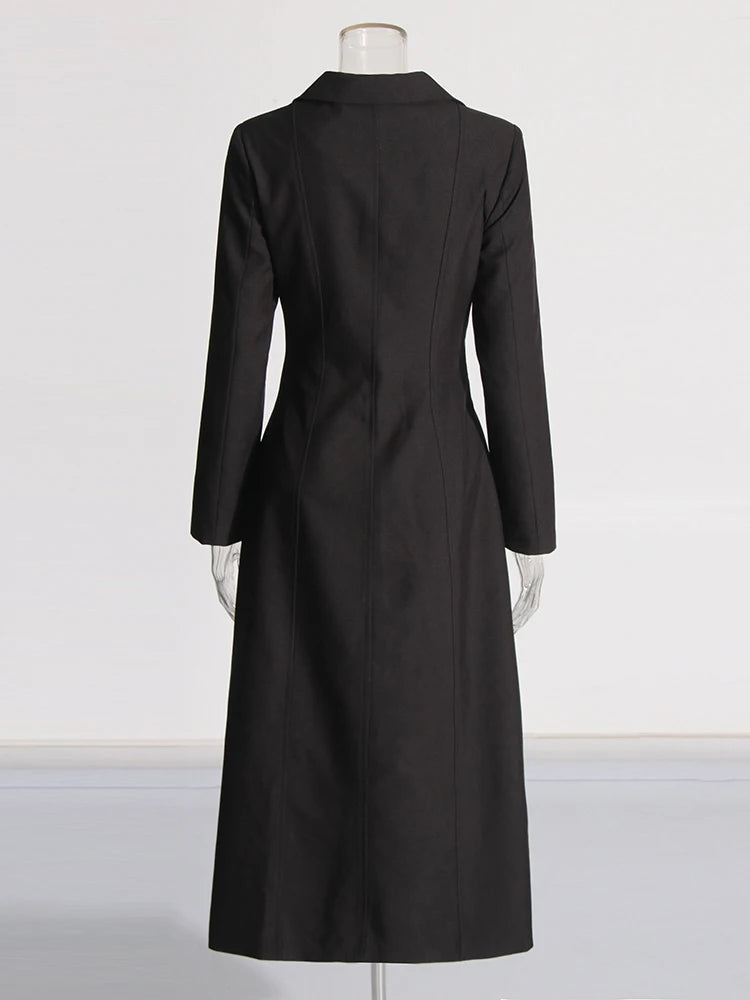 Women's Vintage Gothic Punk Black Asymmetrical Belted Long Trench Coat