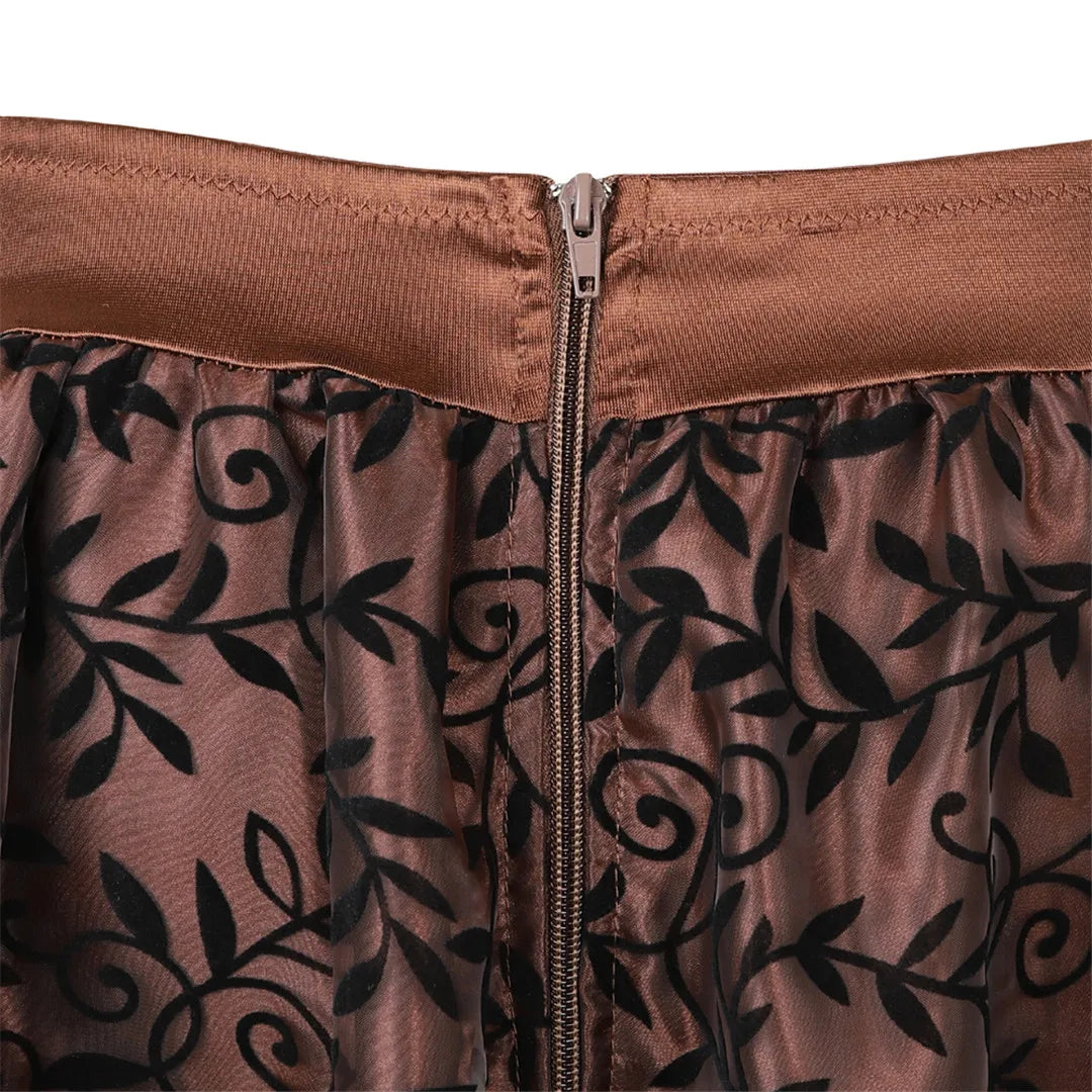 Women's Steampunk High-Low Victorian Pirate Skirt with Lace Trim