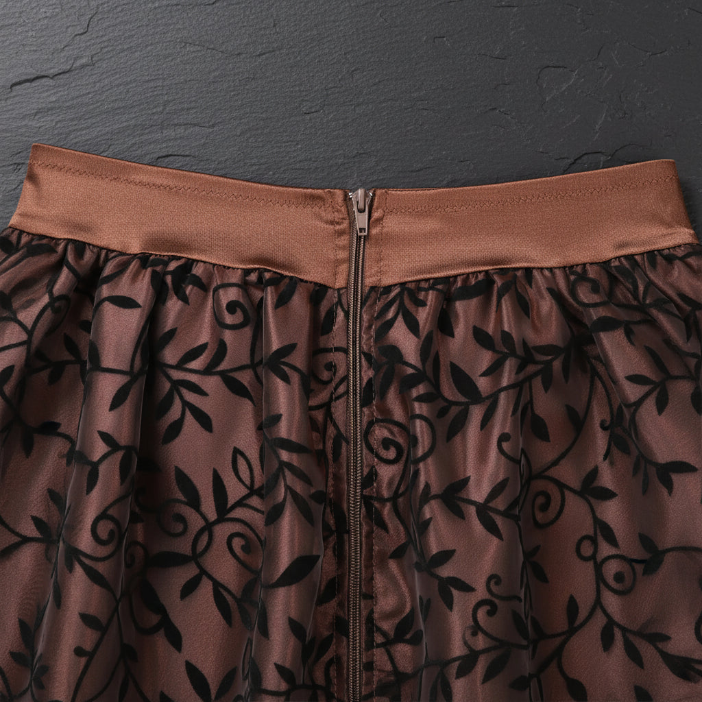 Women's Steampunk High-Low Victorian Pirate Skirt with Lace Trim