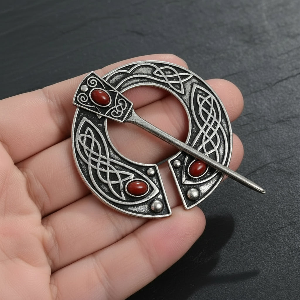 Women's Viking Celtic Knot Medieval Renaissance Shawl Pin Brooch
