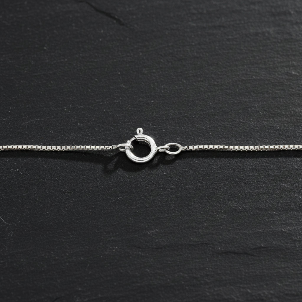 Solitaire Pendant Necklace with 14K White Gold and Round Lab Grown Diamond - Lovez Aqua© -