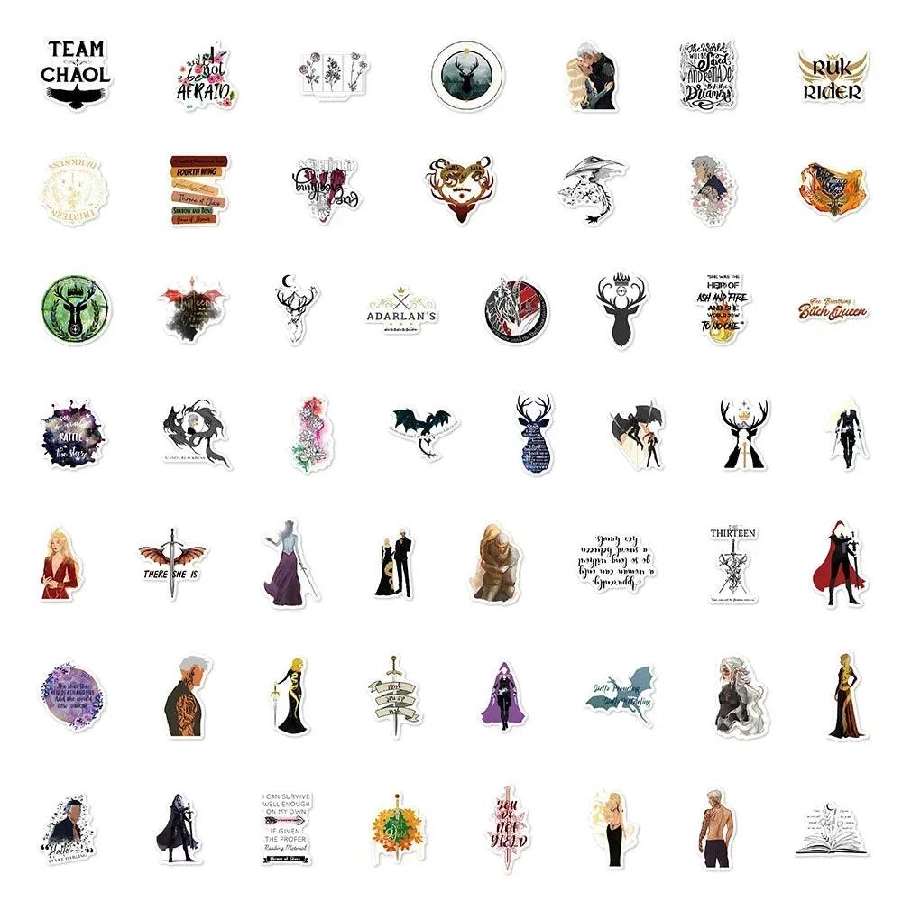 Throne of Glass Fantasy Romance Novel Stickers (10/50pcs) - Throne of Glass -