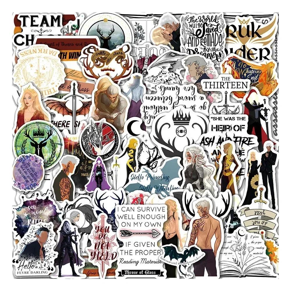 Throne of Glass Fantasy Romance Novel Stickers (10/50pcs) - Throne of Glass -
