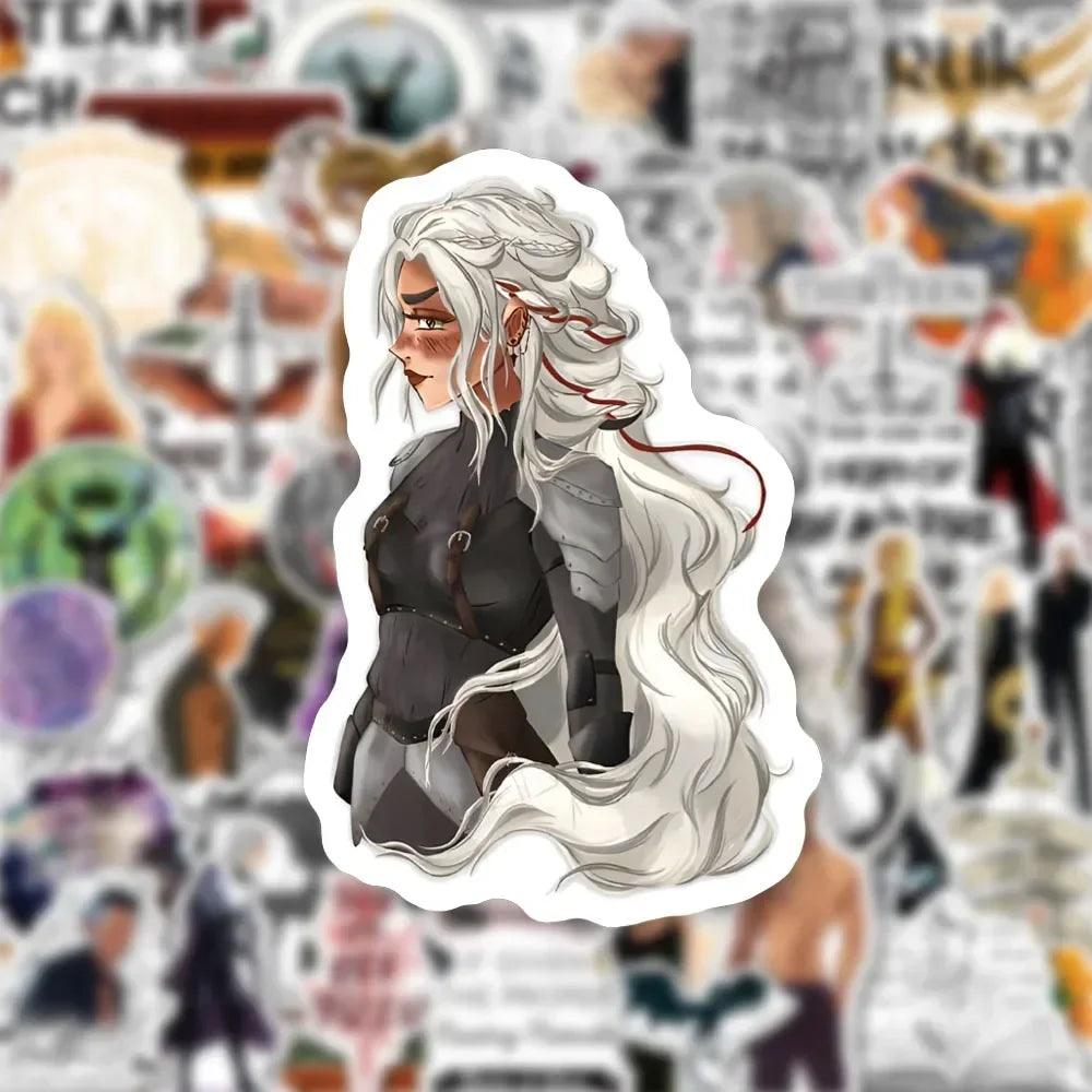 Throne of Glass Fantasy Romance Novel Stickers (10/50pcs) - Throne of Glass - 10pcs-Random