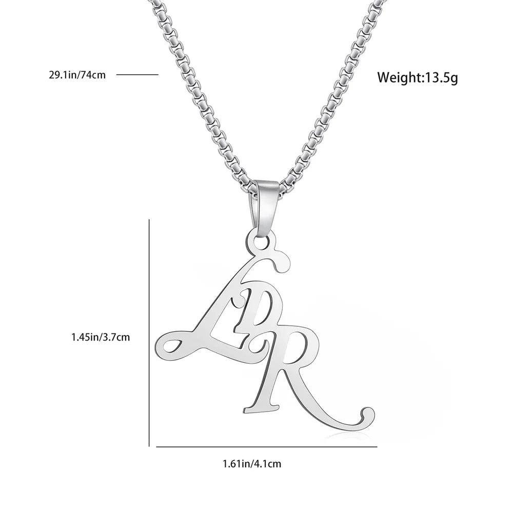 Women's Lana Del Rey Initials Silver Pendant Necklace - Lana Del Rey -