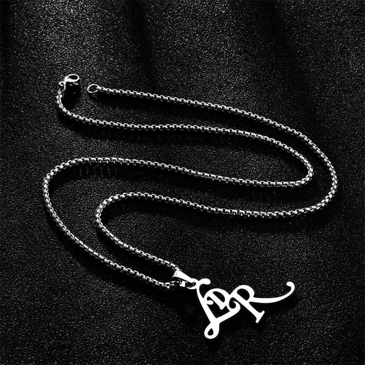 Women's Lana Del Rey Initials Silver Pendant Necklace - Lana Del Rey -