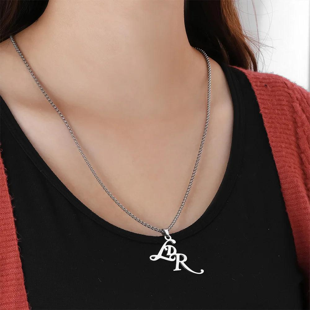 Women's Lana Del Rey Initials Silver Pendant Necklace - Lana Del Rey -