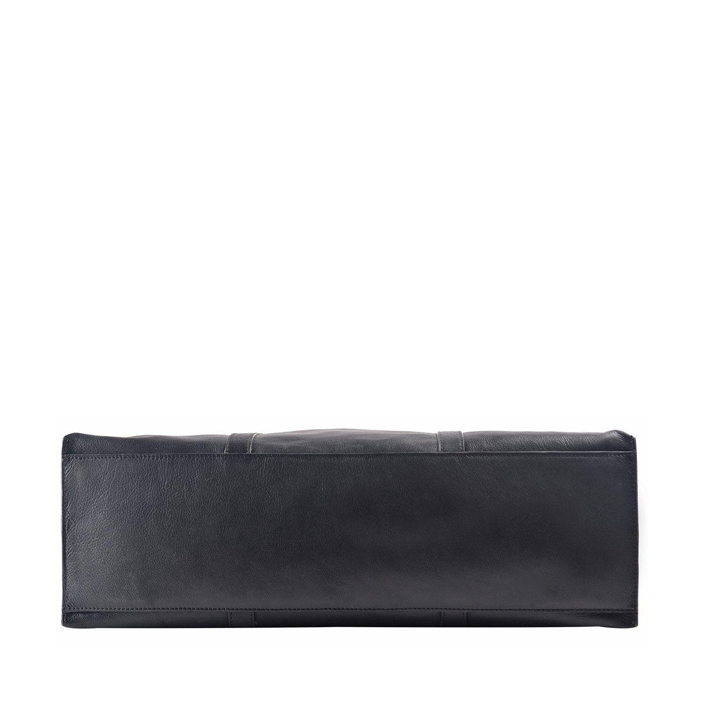 Women's Large Genuine Leather Tote Handbag with Zipper Closure - Lovez Aqua© -