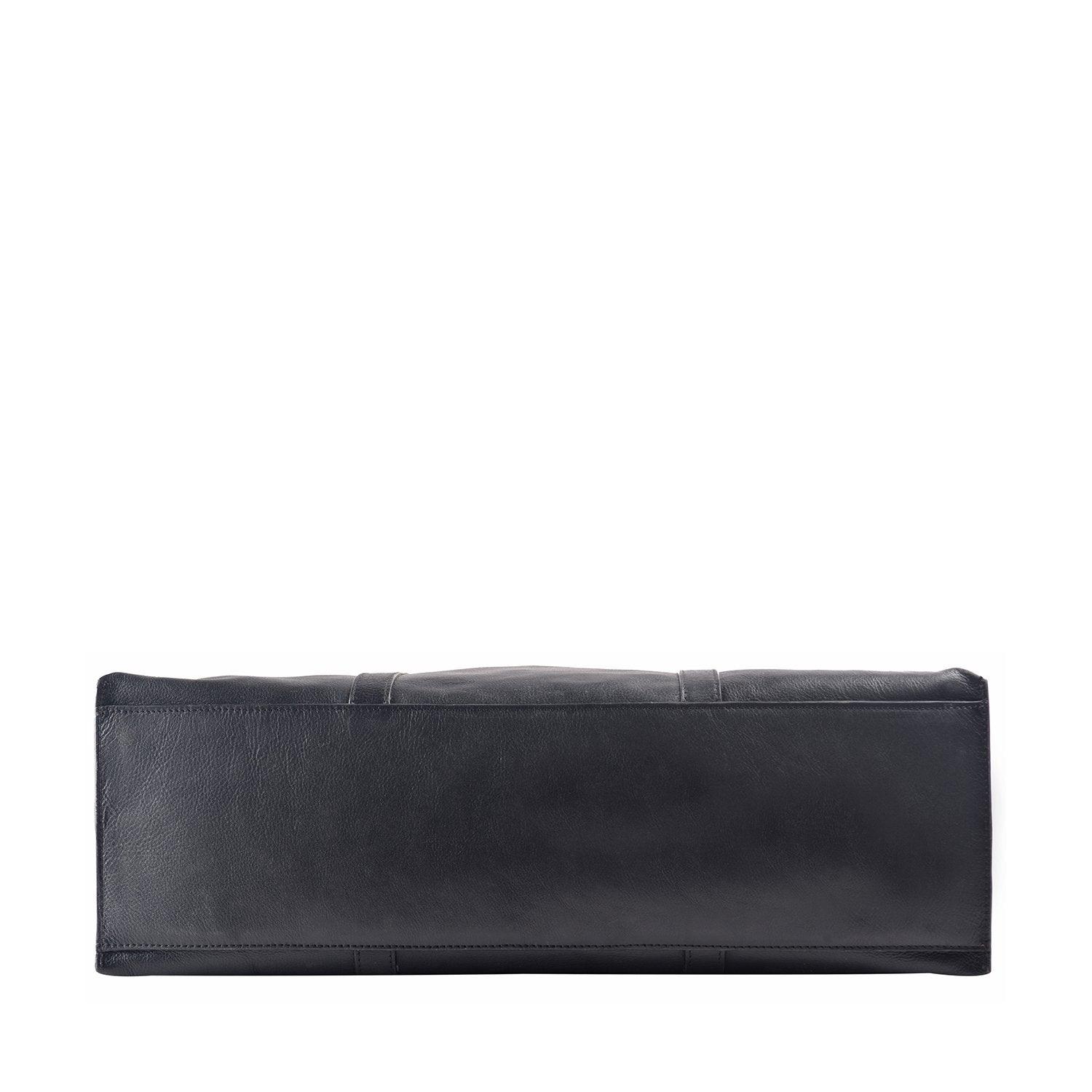 Women's Large Genuine Leather Tote Handbag with Zipper Closure - Lovez Aqua© -