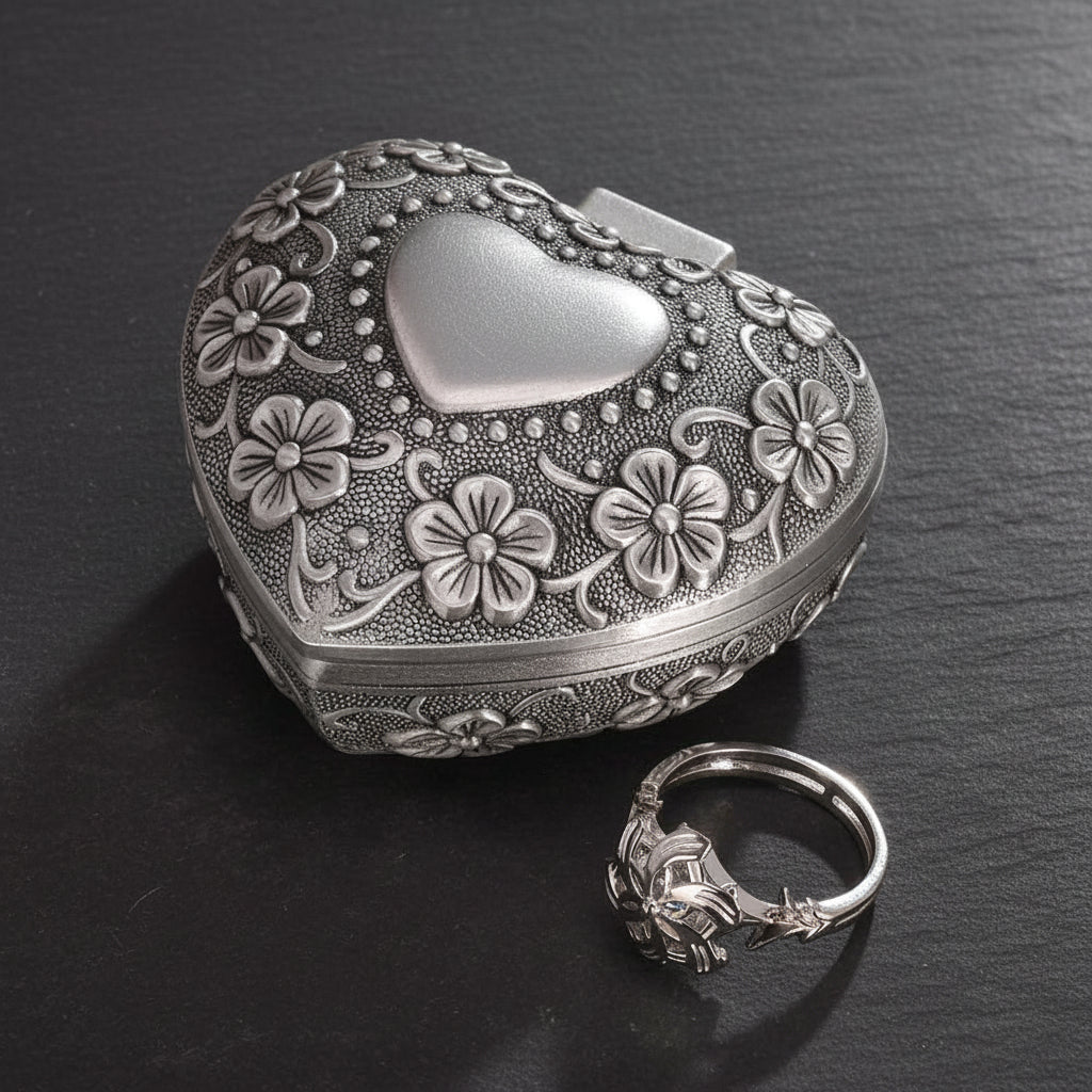 Real S925 Sterling Silver & Zircon LOTR Lady Galadriel Nenya The Ring of Adamant - Lord of the Rings -