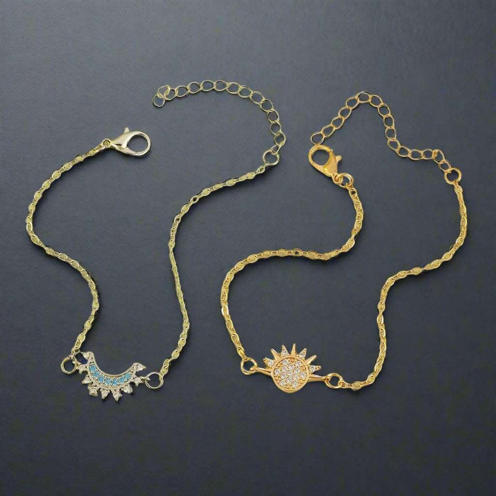 Pandora Replica Moon & Sun Ying & Yang Sparkling Cubic Zirconia Women's Bracelets - Pandora -