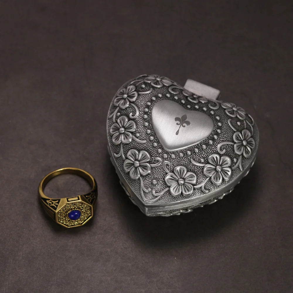 The Originals Vampire Diaries S925 Sterling Silver Klaus Mikaelson Daylight Ring - The Vampire Diaries - Gold Ring and Heart Box / 7