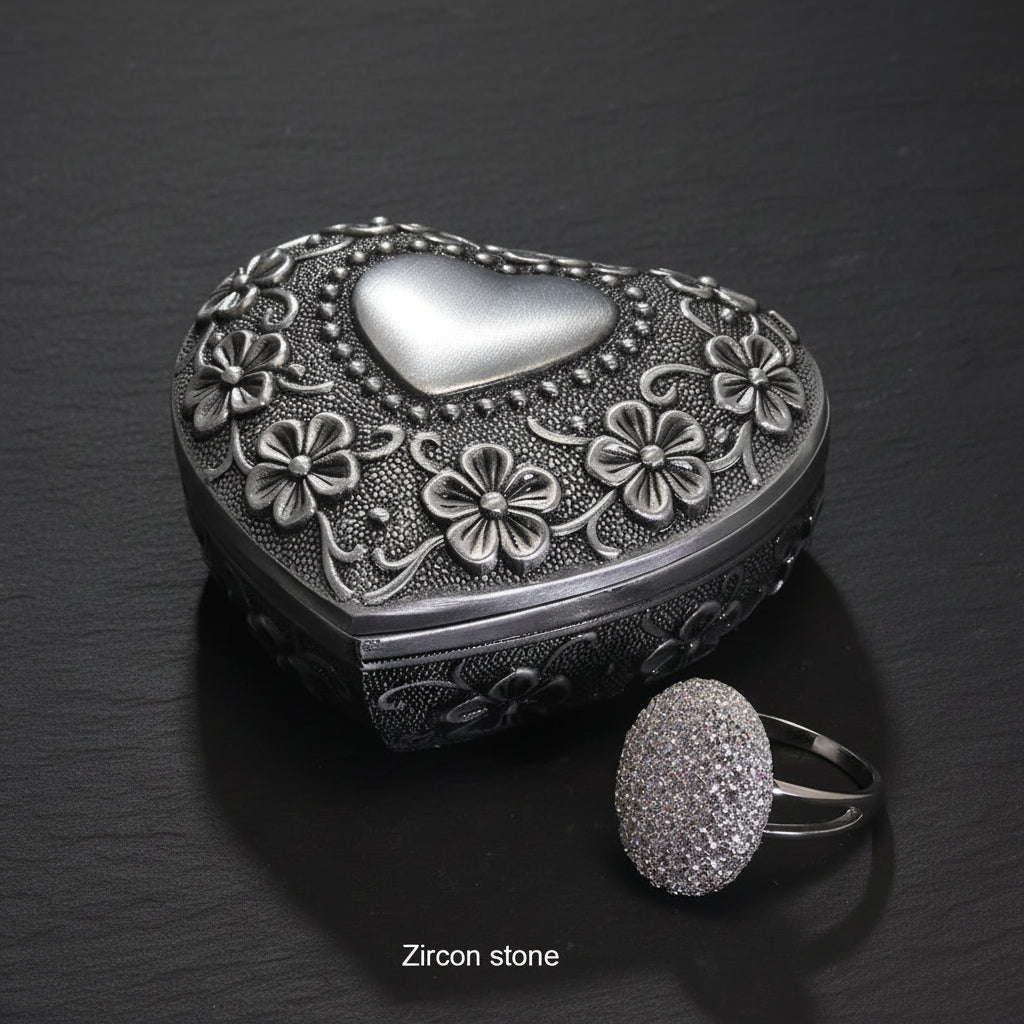 Twilight Real S925 Sterling Silver Bella Swan Engagement Ring With Metal Box - Twilight - Zircon With Box / 5.5
