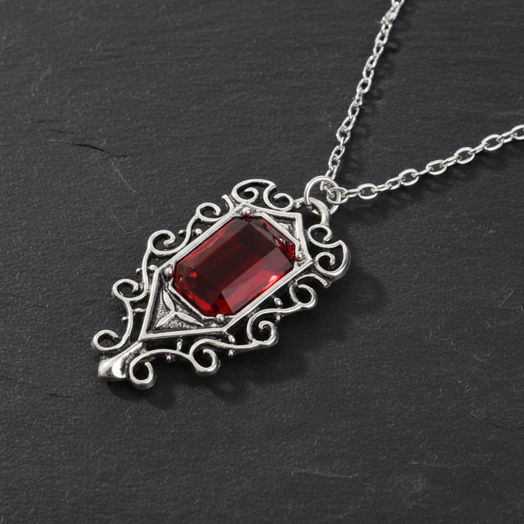 Mortal Instruments Isabelle Lightwood's Family Heirloom Ruby Pendant Necklace - The Mortal Instruments -