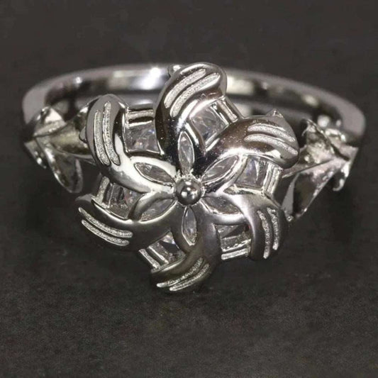 Real S925 Sterling Silver & Zircon LOTR Lady Galadriel Nenya The Ring of Adamant - Lord of the Rings -