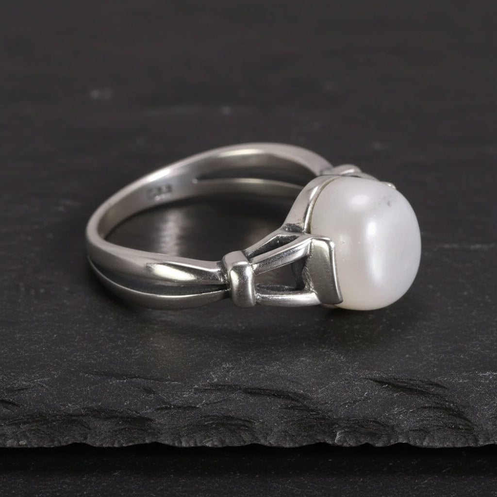 Twilight Real S925 Sterling Silver Bella Swan Natural Moonstone Ring - Twilight -