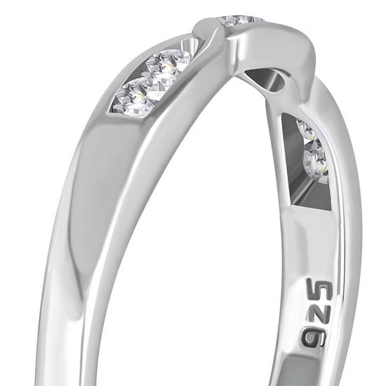 S925 Sterling Silver & Intwined Cubic Zirconia Women's Ring - Lovez Aqua© -