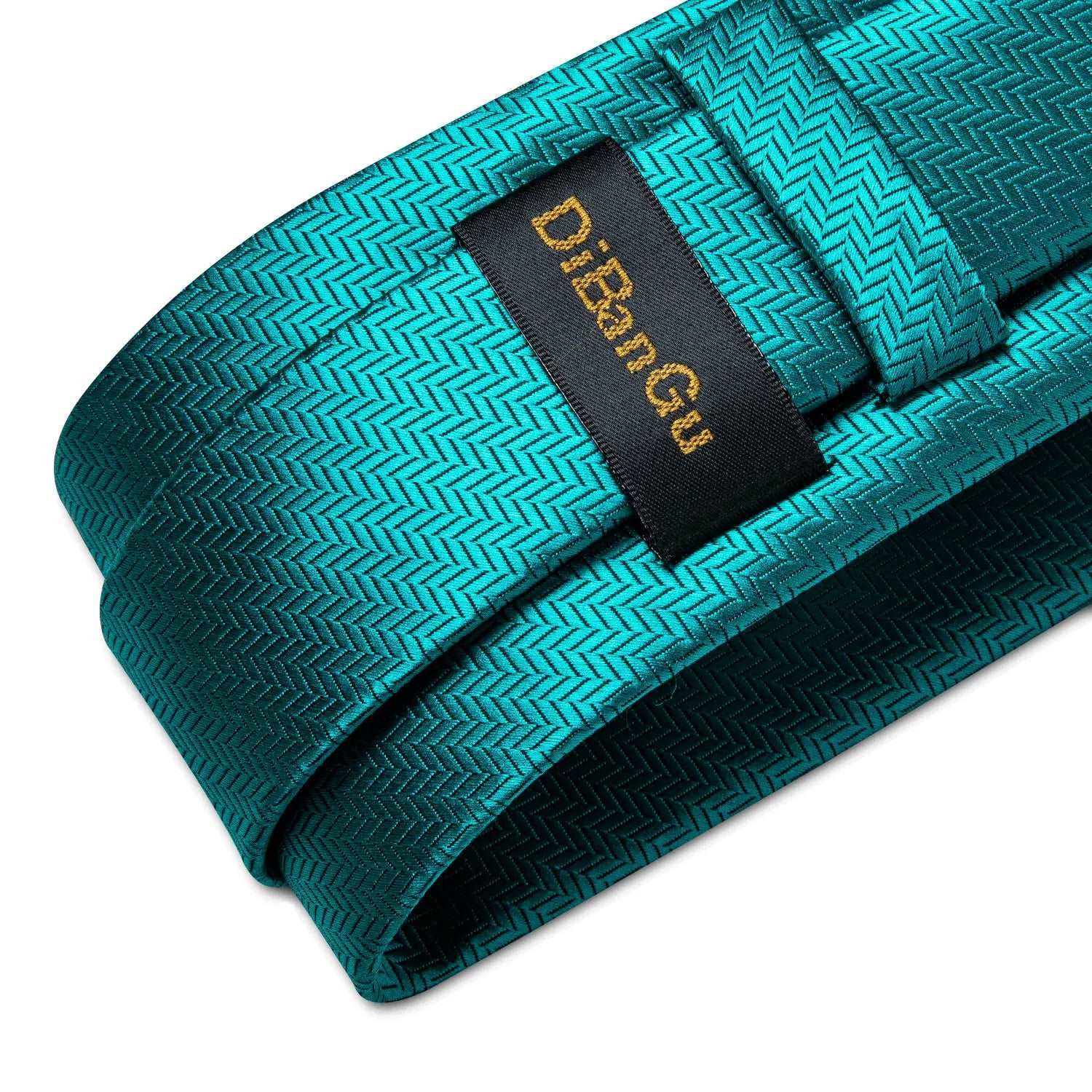 Men's Teal & Aqua Blue Silk Necktie, Handkerchief, Brooch & Cufflinks Set - Lovez Aqua© -