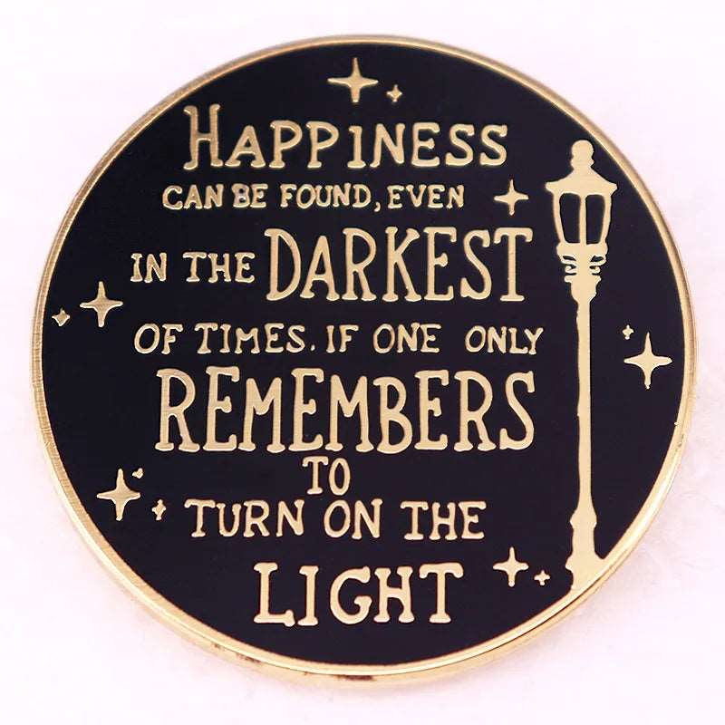 Harry Potter "Happiness Can Be Found Even in the Darkest of Times" Brooch - Harry Potter - Default Title
