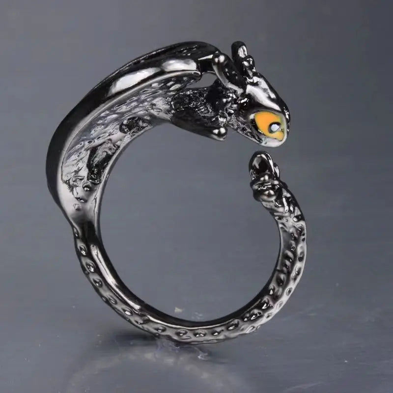 How to Train Your Dragon Toothless or Light Fury Punk Ring - Lovez Aqua© -