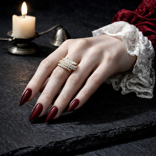 10K Yellow Gold 1.0 Cttw Round & Baguette Diamond Bypass Channel Statement Ring