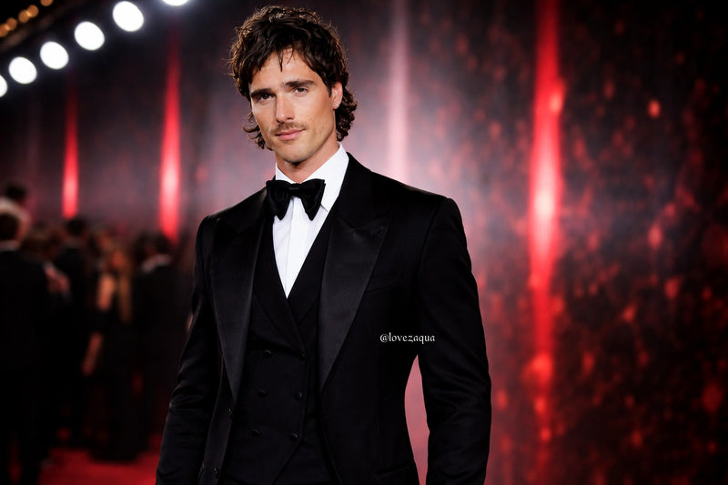 Jacob Elordi custom Bottega Veneta tuxedo 2026 Academy Awards