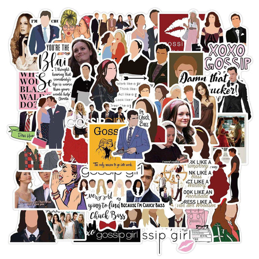10/50pcs/Pack Gossip Girl TV Show Waterproof Stickers - Gossip Girl - 