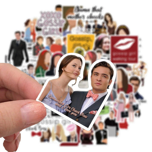10/50pcs/Pack Gossip Girl TV Show Waterproof Stickers - Gossip Girl - 10Pcs-Random