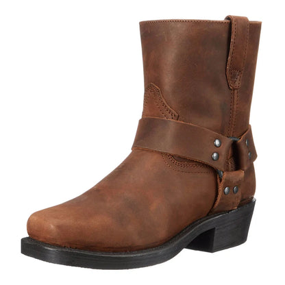 The Vampire Diaries Damon Salvatore Replica Vintage Faux Leather Harness Boots - The Vampire Diaries - Brown / 46