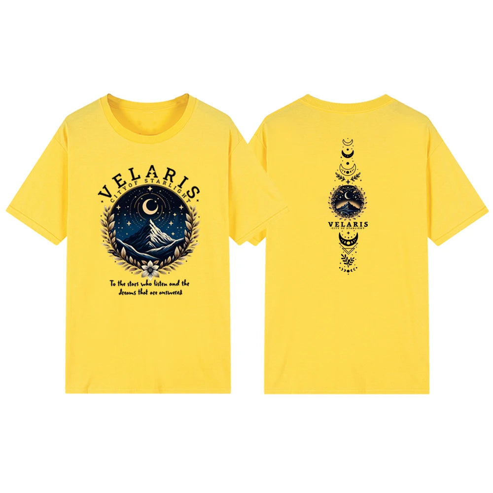 Velaris City of Starlight ACOTAR Night Court Mountains Women's T-Shirt - ACOTAR - Yellow / S