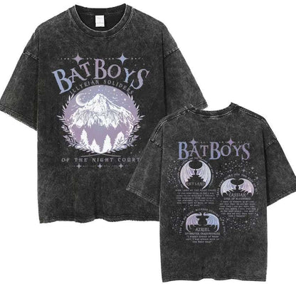 The Bat Boys Rhysand, Azriel & Cassian ACOTAR Wingspan Distressed Unisex T-Shirt - Lovez Aqua© - 9 / XXL