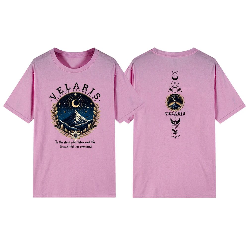 Velaris City of Starlight ACOTAR Night Court Mountains Women's T-Shirt - ACOTAR - Pink / S