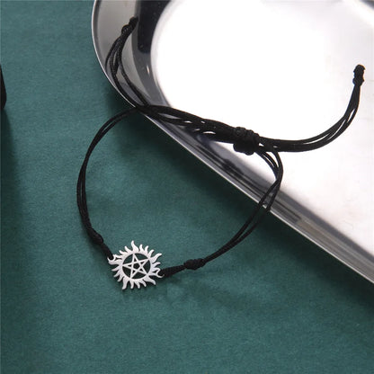 Women's Supernatural Winchester Brothers Pentacle Charm Chain Bracelet - Supernatural - 