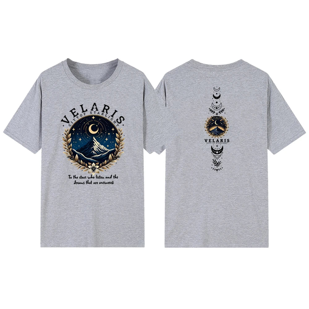 Velaris City of Starlight ACOTAR Night Court Mountains Women's T-Shirt - ACOTAR - Gray / S