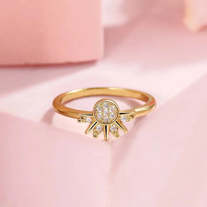 Pandora 925 Sterling Silver & Cubic Zirconia Sun and Moon Couple Ring Set - Pandora - Sun / 5
